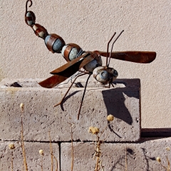 Metal art of a dragonfly at Sevilleta National Wildlife Refuge
