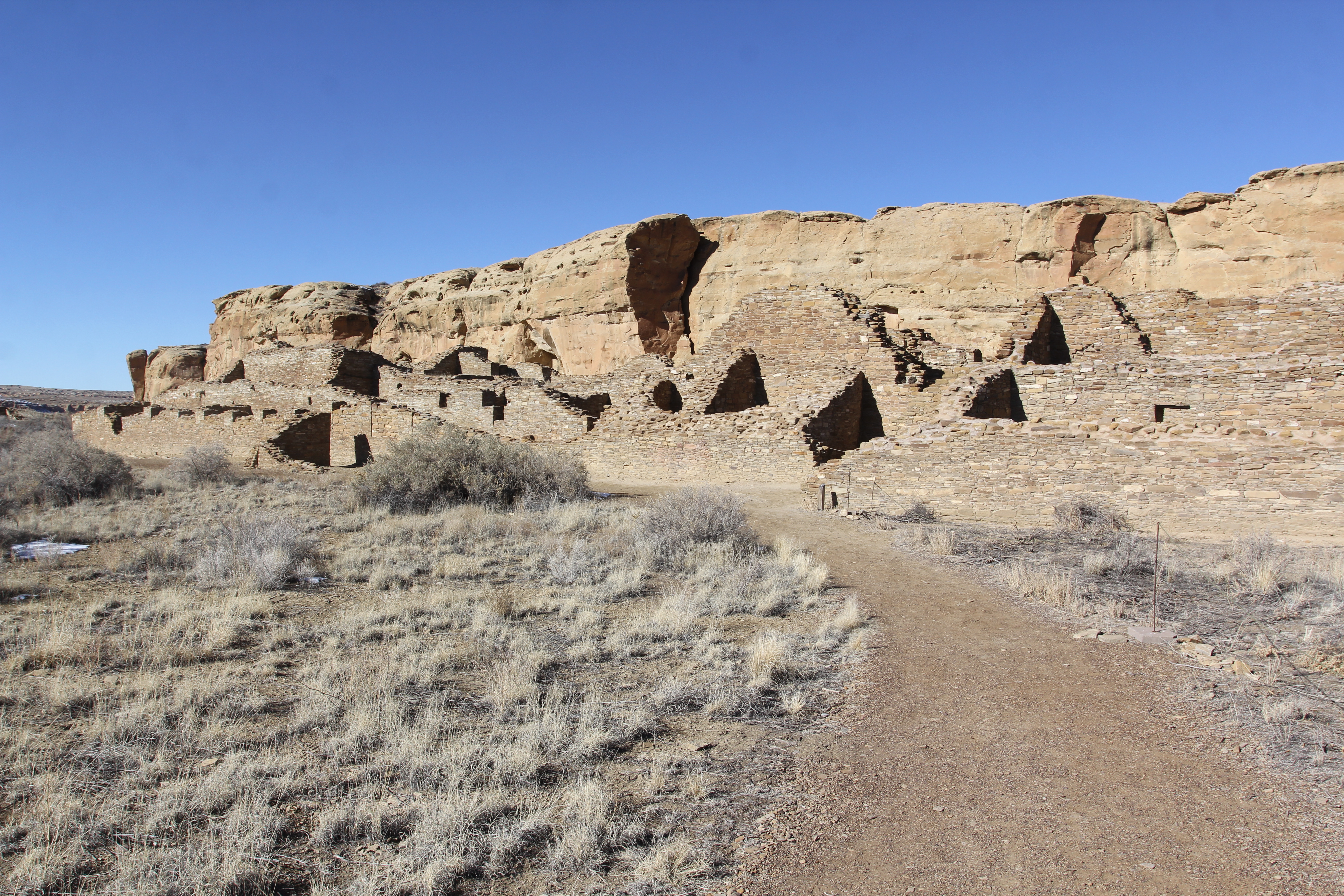 Ruins of Chetro Ketl at Chaco Culture National Historic Park –  Chaco Canyon  -  Nageezi, NM