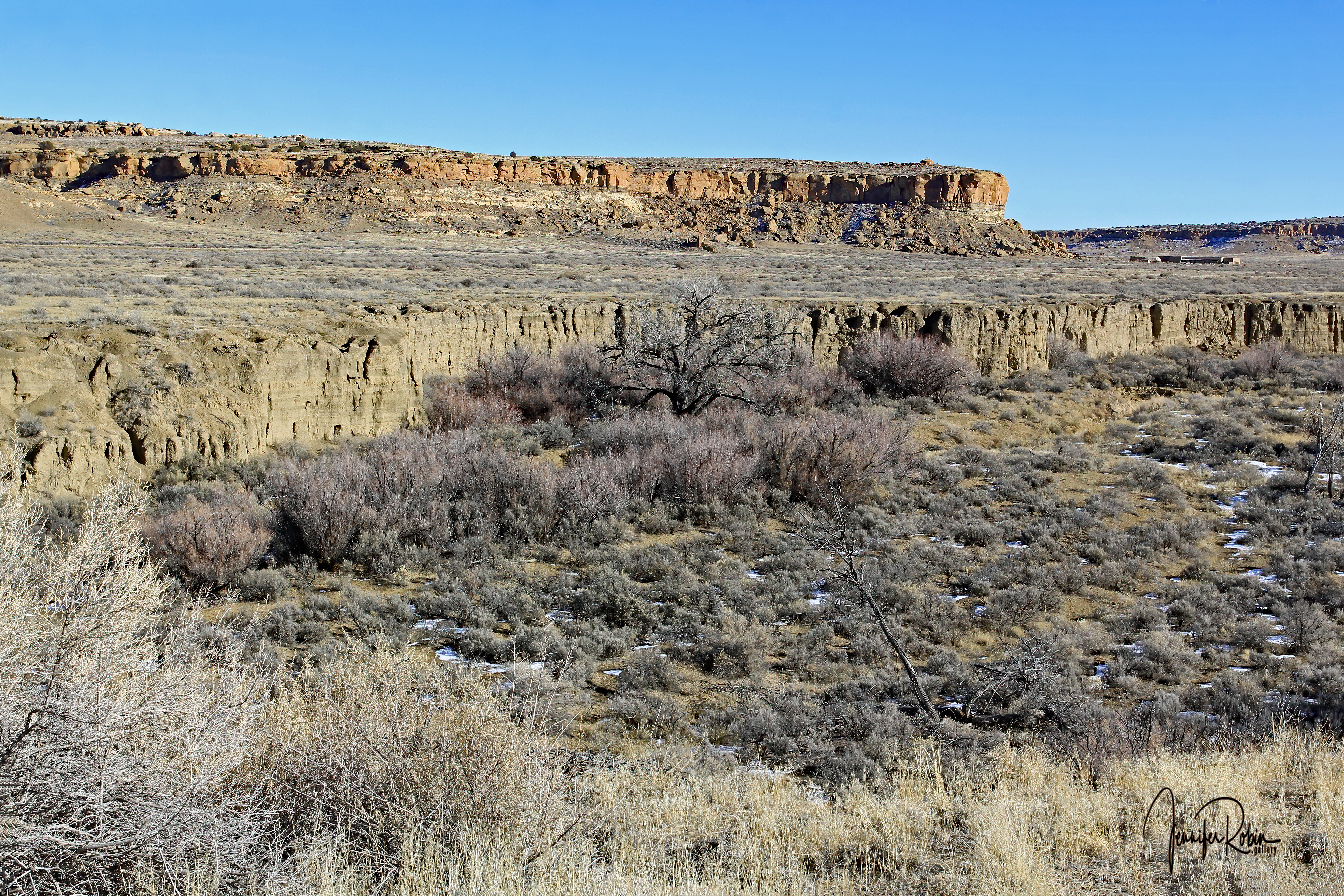 A periodic stream in the Chaco Canyon, Nageezi, NM