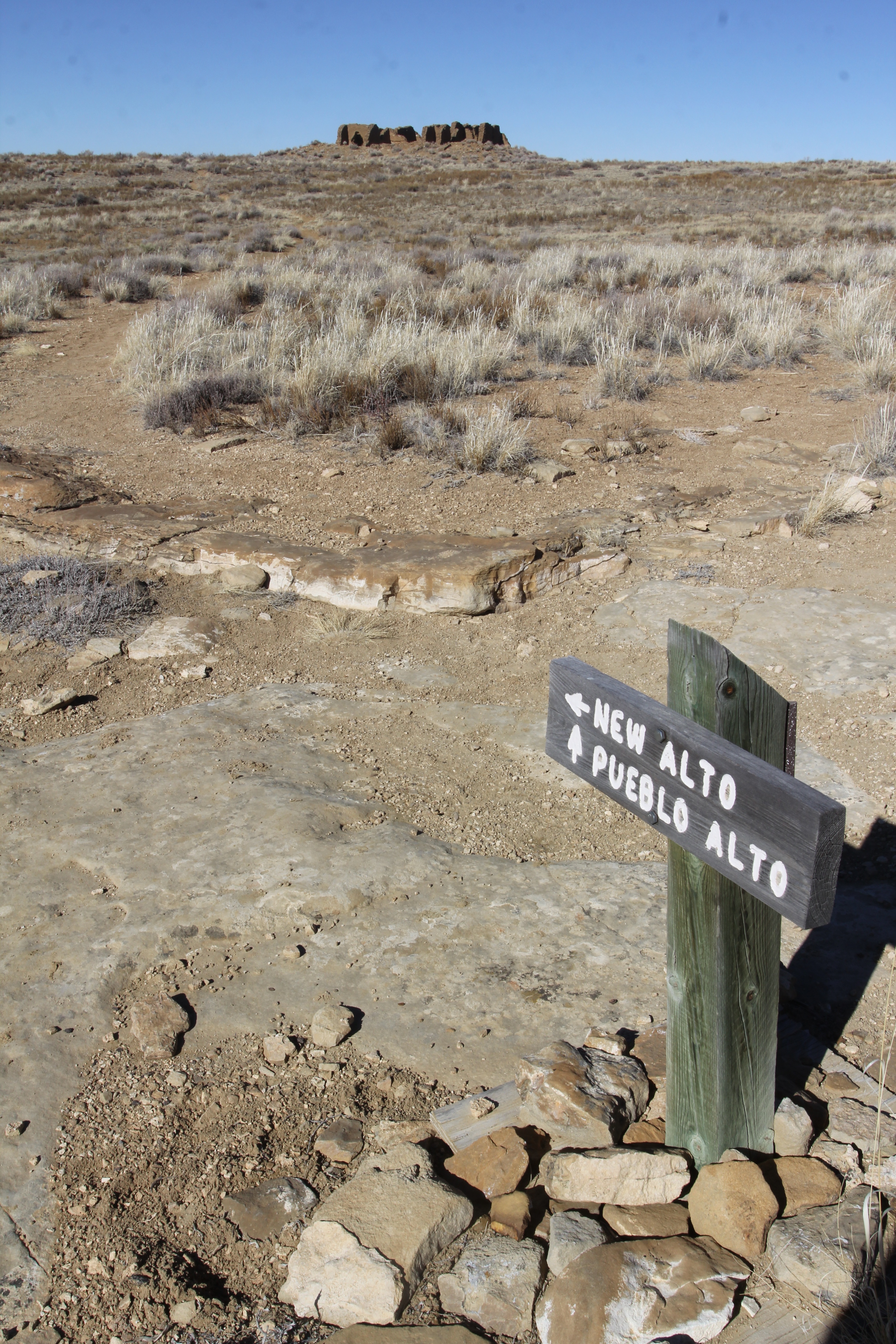 Pueblo Alto has almost been reduced to dust and rocks at Chaco Canyon in Nageezi, NM