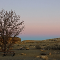 Sunset of the Chaco Canyon from the Gallo campground